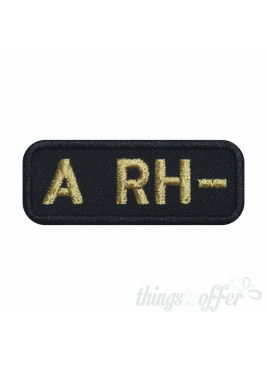 Embroidered patch Blood Grup A- rectangular shape