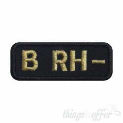 Embroidered patch Blood Grup B- rectangular shape