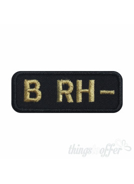 Embroidered patch Blood Grup B- rectangular shape
