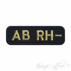 Embroidered patch Blood Grup AB- rectangular shape Embroidered patch Blood Grup AB- rectangular shape