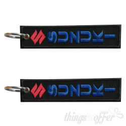 Suzuki Vertical Embroidered Keyring