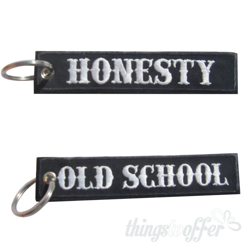 Old School Embroidered Keychain – Courtesy