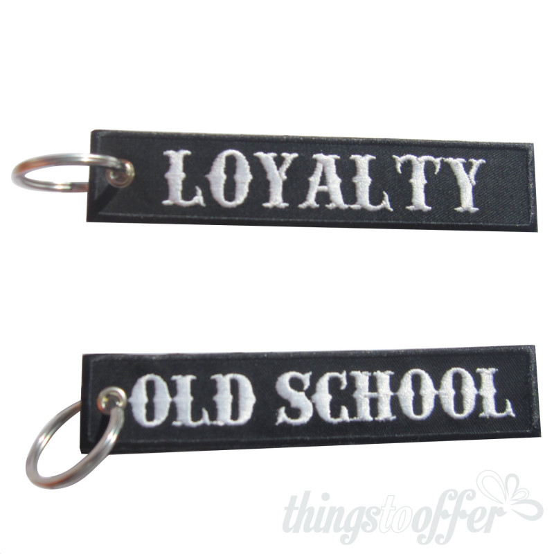 Old School Embroidered Keychain – Integrity