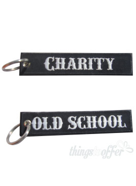 Old School Embroidered Keychain – Charity