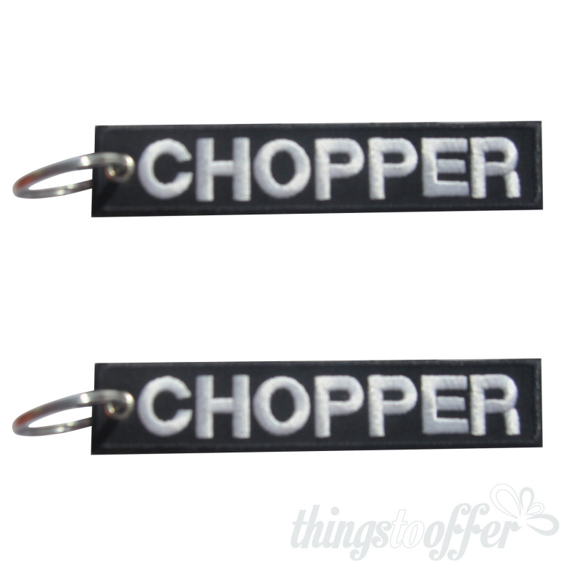 Chopper Embroidered Keychain