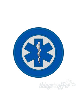 Embroidered patch Star of Life Round