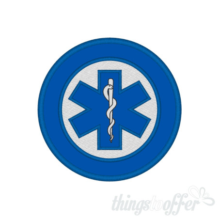 Embroidered patch Star of Life Round