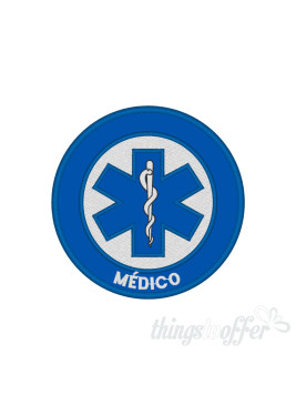 Embroidered patch Star of Life Round – Médico