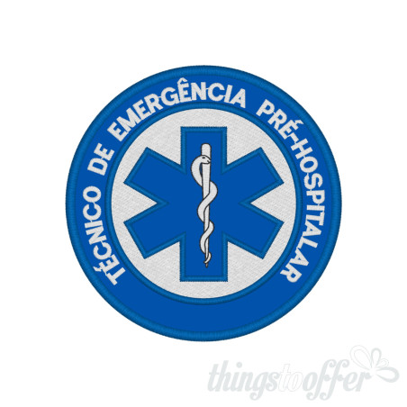 Embroidered patch Star of Life Round – Técnico de Emergencia Pré-Hospi