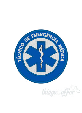 Embroidered patch Star of Life Round – Técnico de Emergência Médica