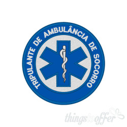 Patch Estrela da vida Redonda – Tripulante de Ambulância de Socorro Patch Estrela da vida Redonda – Tripulante de Ambulância de Socorro