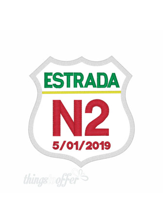 Parche carretera N2 personalizado con fecha Parche carretera N2 personalizado con fecha