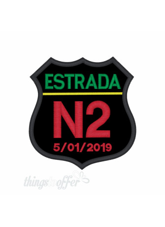 Parche carretera N2 personalizado con fecha