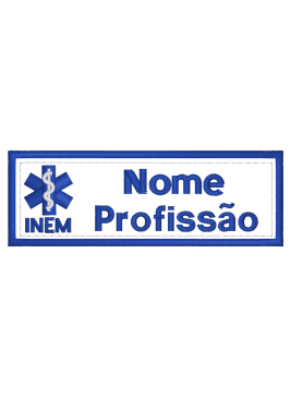 Bordado de Nome Personalizado com velcro de INEM