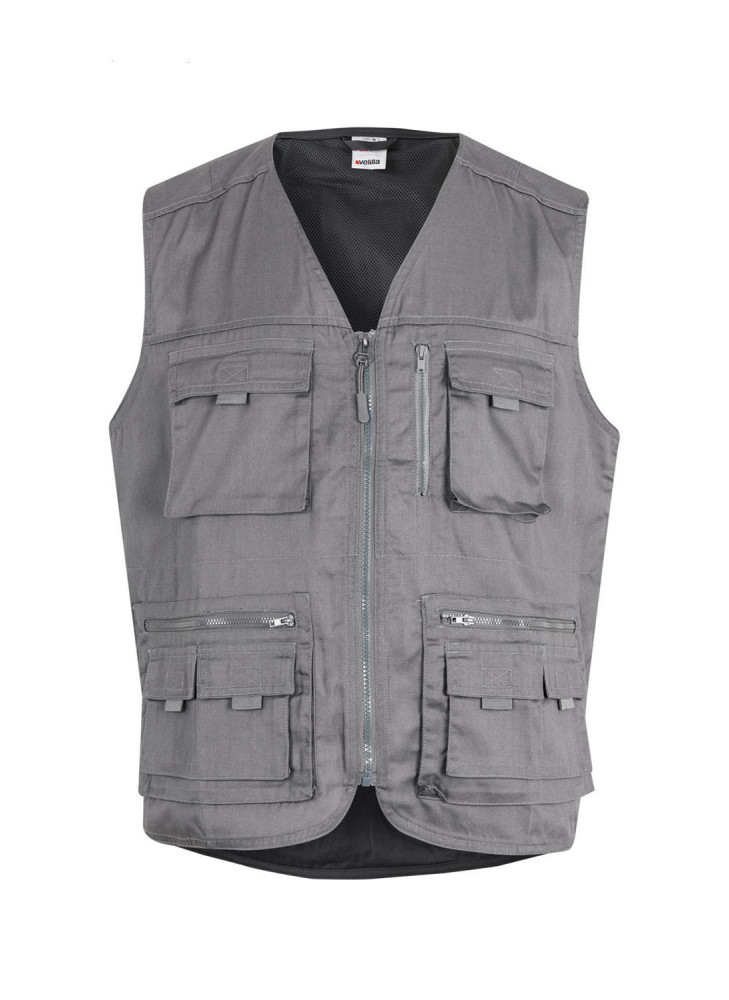 Custom Velilla 105901 Multi-Pocket Vest | Embroidery & Print