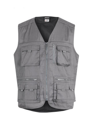 Custom Velilla 105901 Multi-Pocket Vest | Embroidery & Print