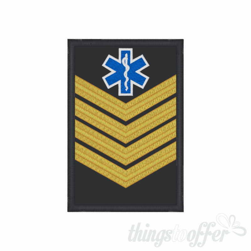 Firefighter badge #1 with Star of Life and Velcro