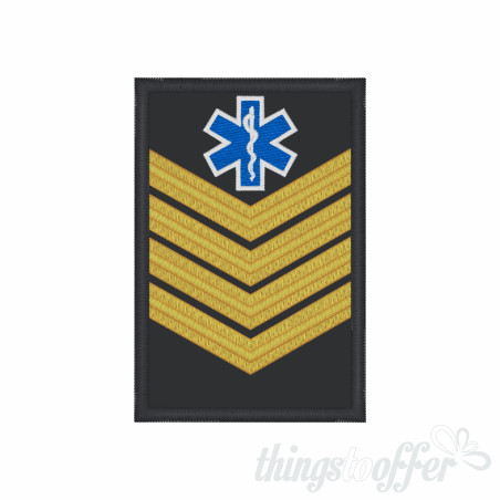 Firefighter badge #1 with Star of Life and Velcro