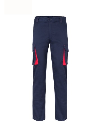 Pantalón Stretch Bicolor Velilla 103024S | Multibolsillos 240gr