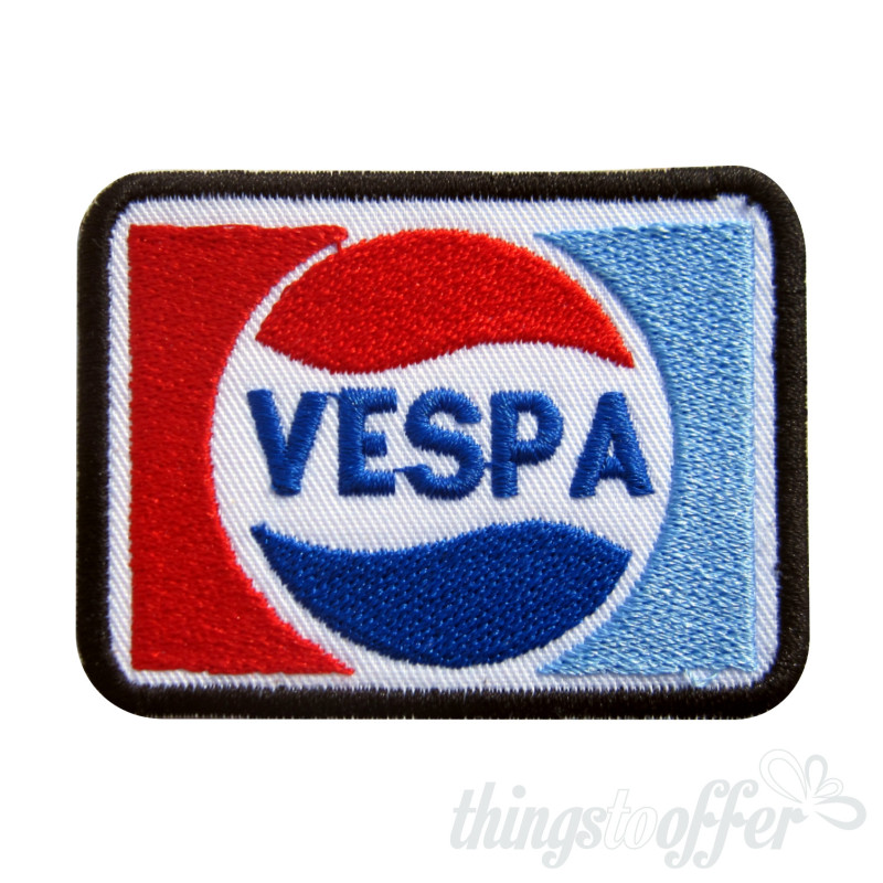 Embroidered patch biker Vespa Pepsi