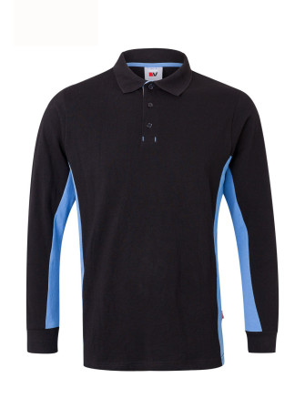 Polo Bicolor Manga Comprida Velilla 105514 | Piqué 60% Algodão