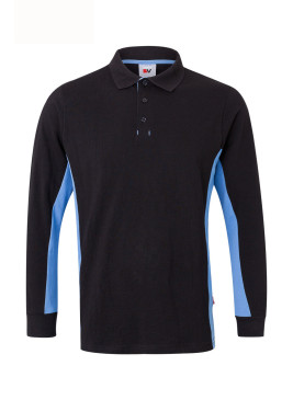 Polo Bicolor Manga Larga Velilla 105514 | Piqué 60% Algodón Top
