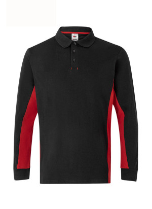 Polo Bicolor Manga Comprida Velilla 105514 | Piqué 60% Algodão