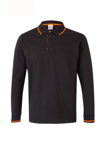 Velilla 105515 Two-Tone Long Sleeve Polo | 60% Cotton Piqué Design