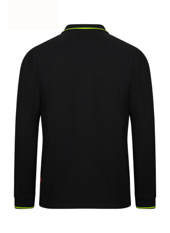 Velilla 105515 Two-Tone Long Sleeve Polo | 60% Cotton Piqué Design