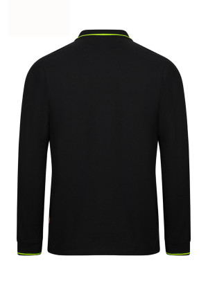 Velilla 105515 Two-Tone Long Sleeve Polo | 60% Cotton Piqué Design