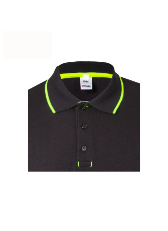 Polo Manga Larga Velilla 105515 | Piqué 60% Algodón con Contrastes