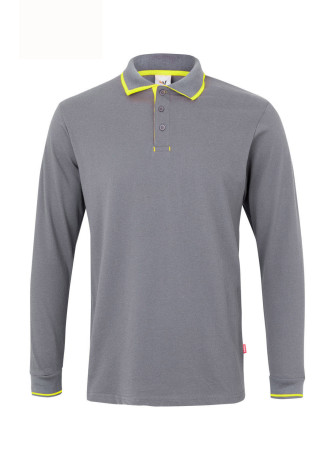 Polo Manga Larga Velilla 105515 | Piqué 60% Algodón con Contrastes