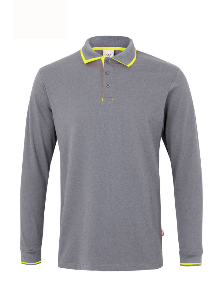 Polo Manga Larga Velilla 105515 | Piqué 60% Algodón con Contrastes