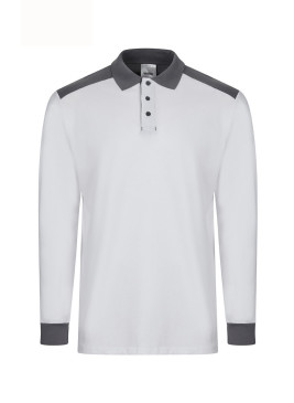 Velilla 105529S Long Sleeve Bicolor Stretch Polo Shirt