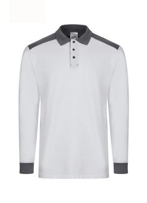 Velilla 105529S Long Sleeve Bicolor Stretch Polo Shirt