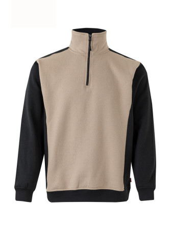Velilla 105703 Two-Tone Sweatshirt | Professional Half-Zip Design
