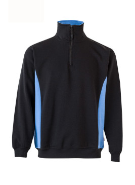 Sudadera Bicolor Velilla 105704 | Media Cremallera y Cuello Alto