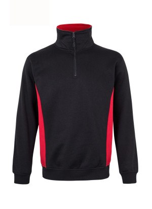 Velilla 105704 Two-Tone Sweatshirt | Professional Half-Zip Design