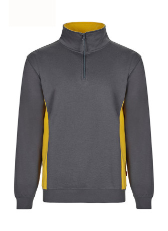 Velilla 105704 Two-Tone Sweatshirt | Professional Half-Zip Design