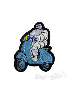 Embroidered patch biker Vespa Michelin Man