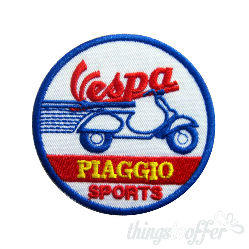 Embroidered patch biker Vespa Piaggio Sports