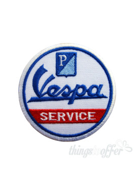 Embroidered patch biker Vespa Service