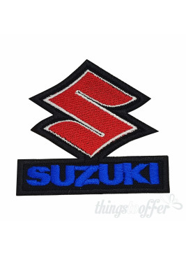 Embroidered patch biker band Suzuki