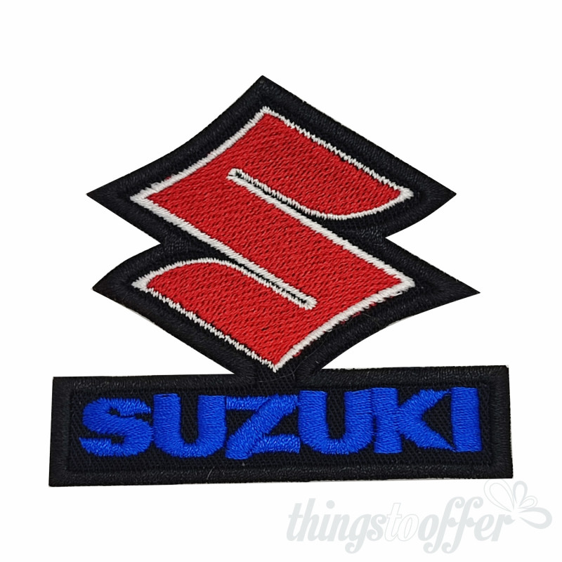 Embroidered patch biker band Suzuki