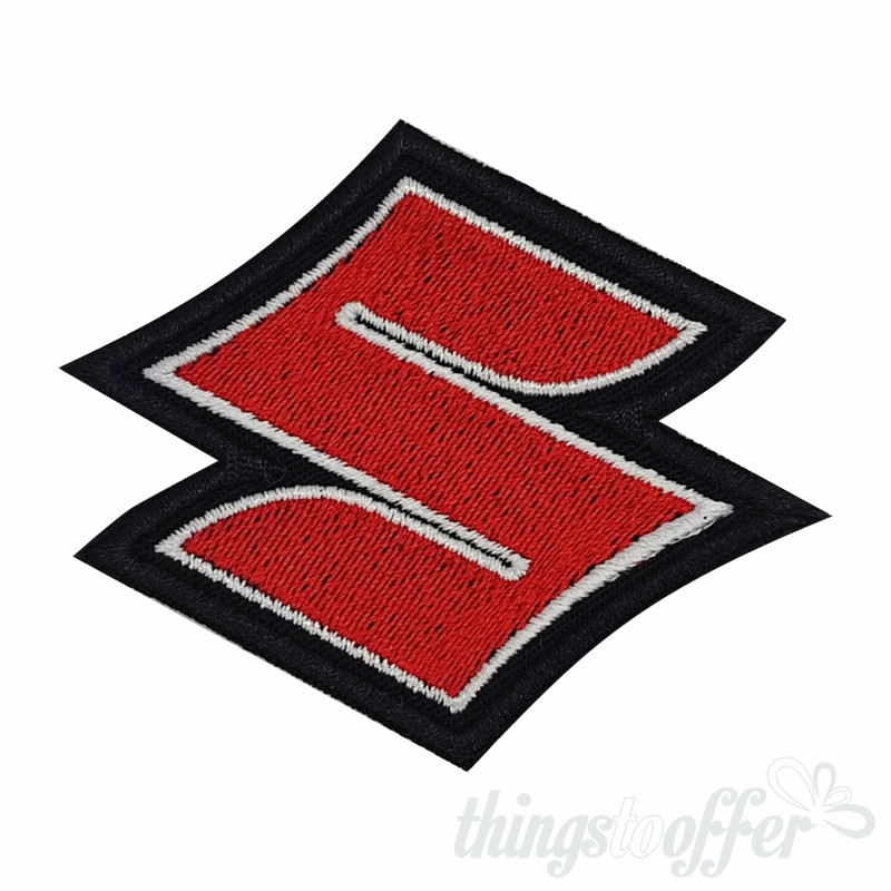 Embroidered patch biker band Suzuki