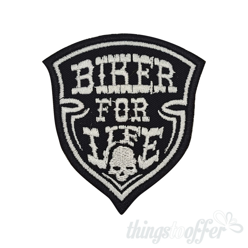 Embroidered patch Biker for life