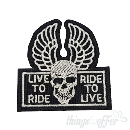 Embroidered patch Live to Ride Ride to live