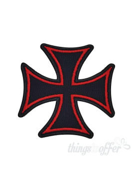 Red Maltese Cross Patch