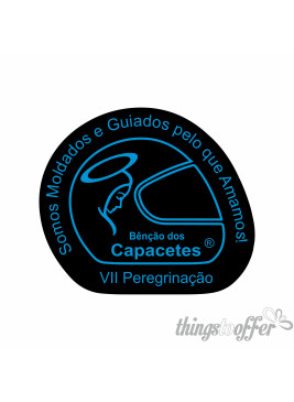 Blessing of the Helmets sticker with the VII Pilgrimage logo